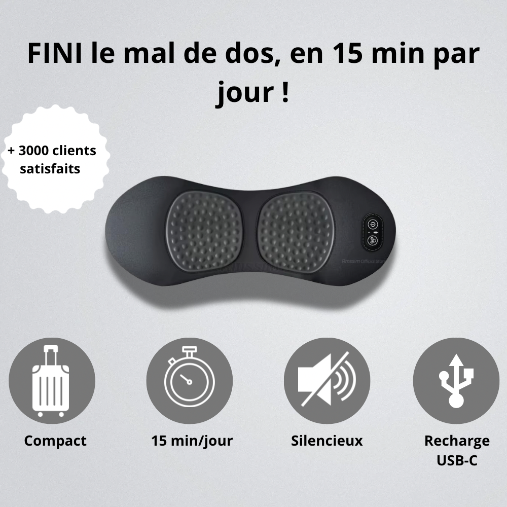 Sootheflex - Masseur de dos 3-en-1 - Soulagez un mal de dos rapidement