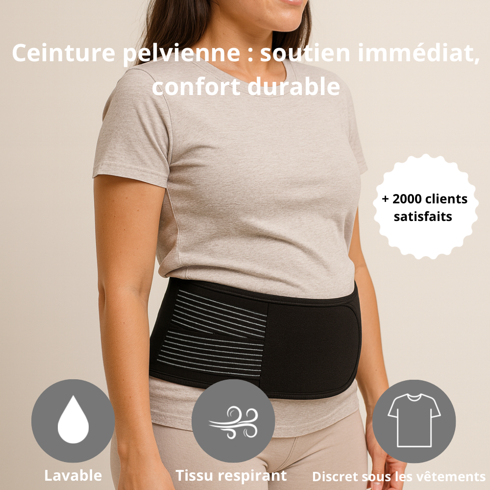 Sootheflex – Ceinture de soutien pelvien 3-en-1 – Soulage les douleurs lombaires et soutient le ventre avec confort